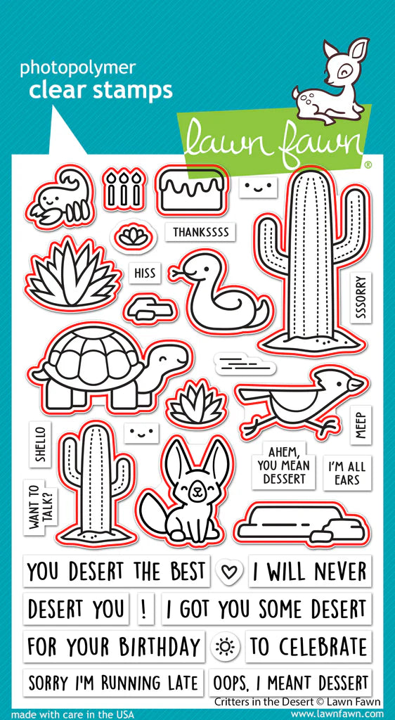 Critters in the desert Stamps and Dies Bundle by Lawn Fawn